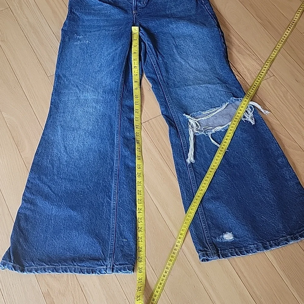 Free People Curvy Misfit Distressed Flare Jean